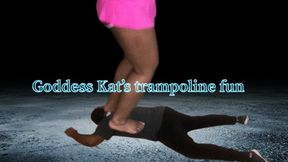 Goddess Kat’s trampoline fun(Angle1)