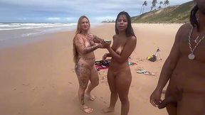 Latina With Big Ass Gets Fucked Doggy In Shallow Beach Water