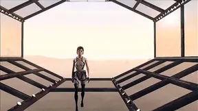 Brunette Beauty Struts Fallout 4 Elegance in Seductive Anime Allure
