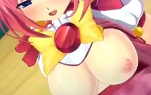 Animated girl gets covered in sperm