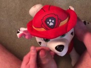 Jacking off and cumming on Paw Patrol Marshall