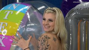 Harley Inflates Intex Ball and Swim Ring by Mouth Cam 2 4K (3840x2160)