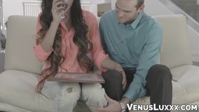 TS Venus Lux and BFs engagement celebration turns into switch fucking