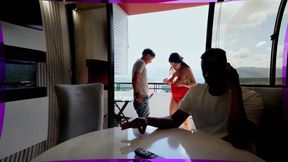 Interracial Threesome with My Best Friend and a Cock-addicted Slut