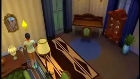 Sims Babe Shares Steaming Encounter with Lustful Mirror Twin in Erotic Tryst