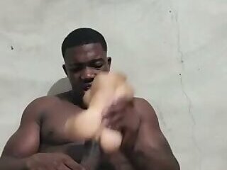 Fine Haitian Servicing His Toy