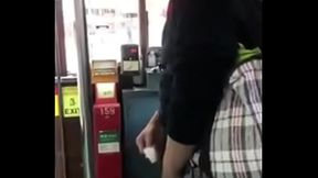 Gay man peeing on tram publicly