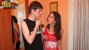 Good-looking teen brunette Dusya rammed in the doggy style