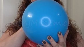 BBW blows balloons