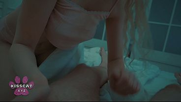 Step mom seduces step dad while catching him cumming inside daughter Amber
