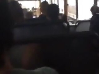 stranger public bus handjob cumshot