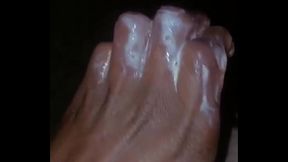 African teen Jerking off in a neighbor'_s bathroom late in night after watching porn all day