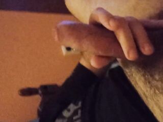 Wanking my big cock