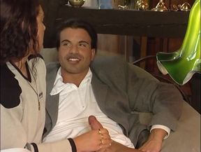 German slut fucking on the sofa