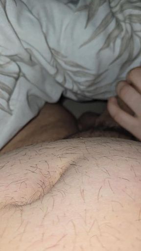 milf was excited to see boyfriend rest and wanted to relax him with her hands