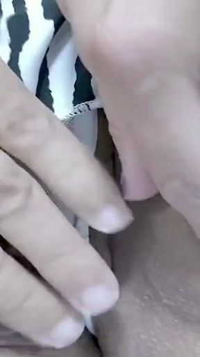 Husband Watches and I Show My Swollen and Open Pussy