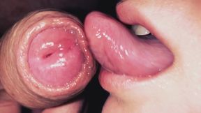 Slow Oral&#x1F61C; on His Peepee Juicy Spitter Load Tongue Frenzy