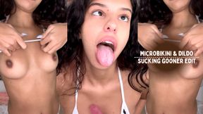 Microbikini Dildo Sucking Gooner Edit JOI Feat Aria Nicole 1080p