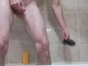 douche sex gros gode et doigts