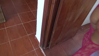 cuckold wife creampie cleanup pissing from hairy pussy