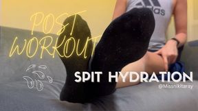 Post Workout Spit Hydration - Sweaty Smelly Socks and Feet Must Be Licked and Worshipped