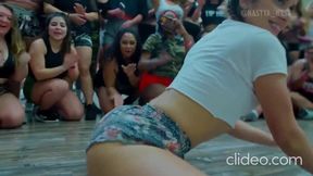 Watch this horny chick with a big ass try to not bust her moves in this homemade twerk compilation!