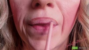 Light Brown Latte Lipstick Lip Licking (HD) MP4