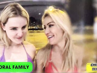 Cherry Kiss & Eliza Eves&#039; Stepson Spitroast Semen Surprise!