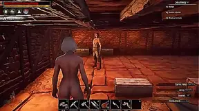 Albino Beauty Endures Steamy BDSM Gang Bang in Conan Exiles Fantasy