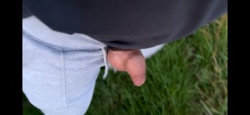 Go for a walk and let the dick hang out