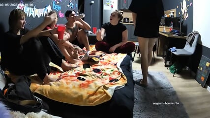 late night sex Living room camera at Slammy & Agrat reallifecam apartment at Voyeur House TV 05.02.2026 from 01 h 01 min to 03 h 39 min