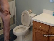 playing with his laughably small tiny little dick