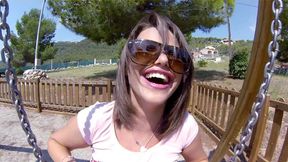 Boy wants to see and paw breasts of chick who swings in XXX video