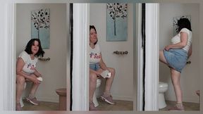PRINCESS SNEEZY AND PISSY Uses Her Bathroom Toilet Throne