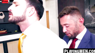 Bangin Boss Bait Watch as Javi Grays Takes on His Younger Boss Marcos Oliveira in a Sizzling Workplace Seduction