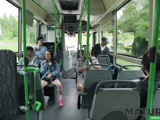 MATURE4K. BANG ME IN THE BUS! In front of everybody...