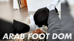 Arab Master Dirty White Socks and Hairy Feet Domination