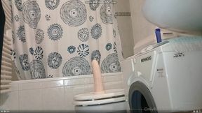 Sexy Nelly Solo in the Bathroom with Her Toy