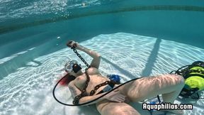 Aquaphilias- Underwater Fetish Siren Busty Redhead Catherine Foxx Erotically Chained Dancing on Scuba