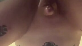 Dl gangster licks pre cum off transsexual tiny prick