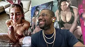 TRANS WOMAN HARLEY QUINN GETS A FACIAL CUMSHOT