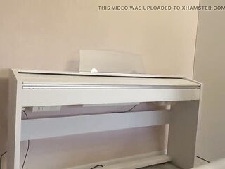 A Intimate Piano Lesson with a mother I'd like to fuck Teacher Became Very Wicked