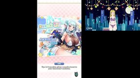 Big-titted anime babe flaunts off her boobs and squirts milk in a public locker room