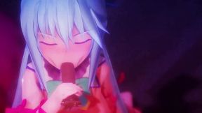 Konosuba | Qu&eacute_ puta es Aqua, lo chupa bien rico
