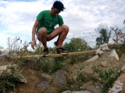 Middle eastern twink outdoor - cumshot on hand