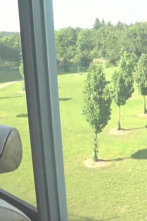 Fishnet feet dangling and dipping on loggia by Carla!