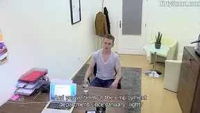 Twink Jerks Off Cums in Glass During Sexy Audition – DirtyScout