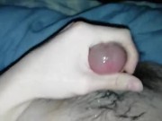 Masturbating in the bedroom.