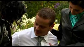 Wild dressed foursome at home