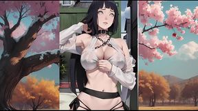 Hinata Hyuga nua, mostrando tudo